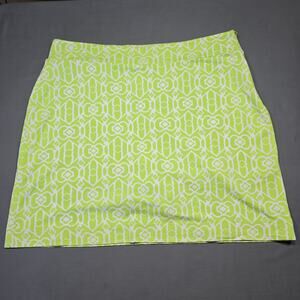Sunset Sweet Tea Lime Green Skort Mini Skirt Shorts Stretch Sporty Womens Size L
